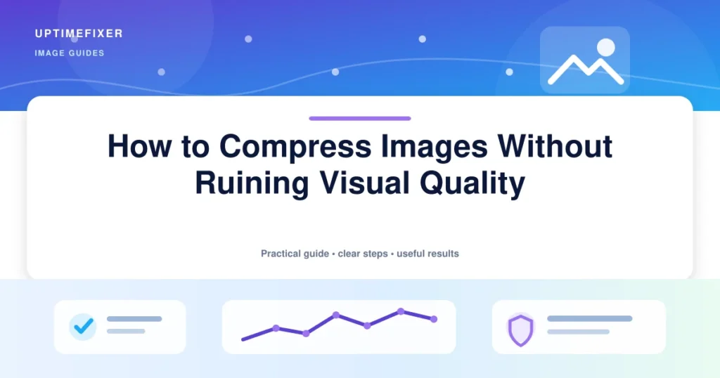 How to Compress Images Without Ruining Visual Quality illustrated UptimeFixer guide