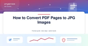 How to Convert PDF Pages to JPG Images illustrated UptimeFixer guide