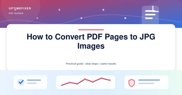 How to Convert PDF Pages to JPG Images illustrated UptimeFixer guide