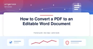 How to Convert a PDF to an Editable Word Document illustrated UptimeFixer guide