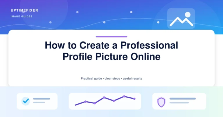 How to Create a Professional Profile Picture Online illustrated UptimeFixer guide