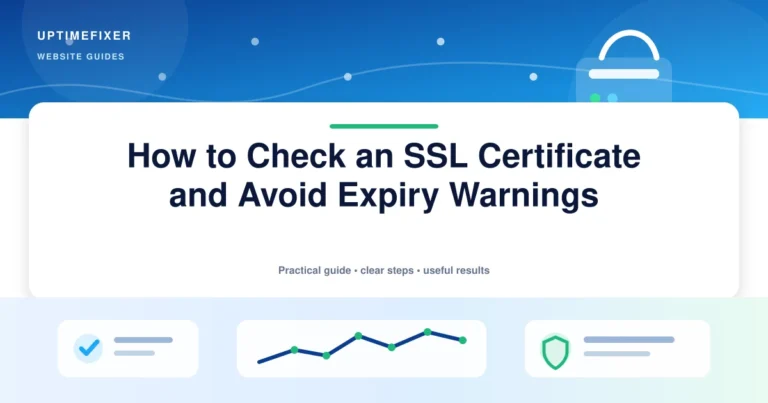 How to Check an SSL Certificate and Avoid Expiry Warnings illustrated UptimeFixer guide