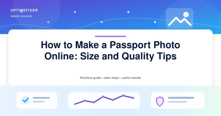 How to Make a Passport Photo Online: Size and Quality Tips illustrated UptimeFixer guide