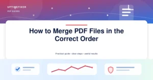 How to Merge PDF Files in the Correct Order illustrated UptimeFixer guide