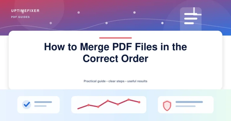 How to Merge PDF Files in the Correct Order illustrated UptimeFixer guide