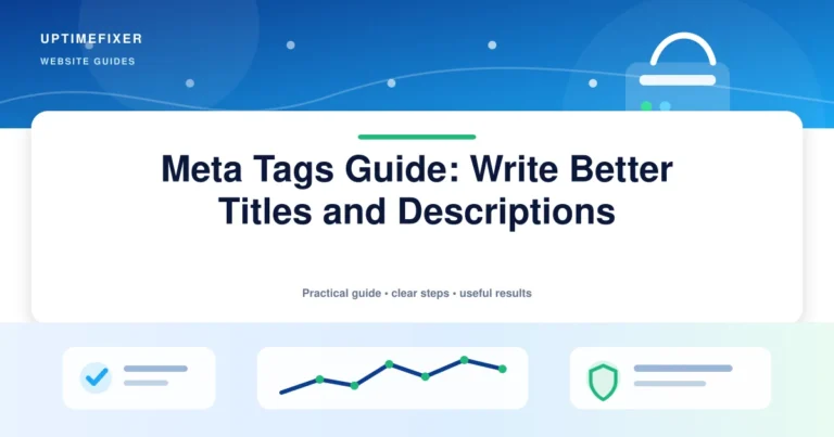 Meta Tags Guide: Write Better Titles and Descriptions illustrated UptimeFixer guide