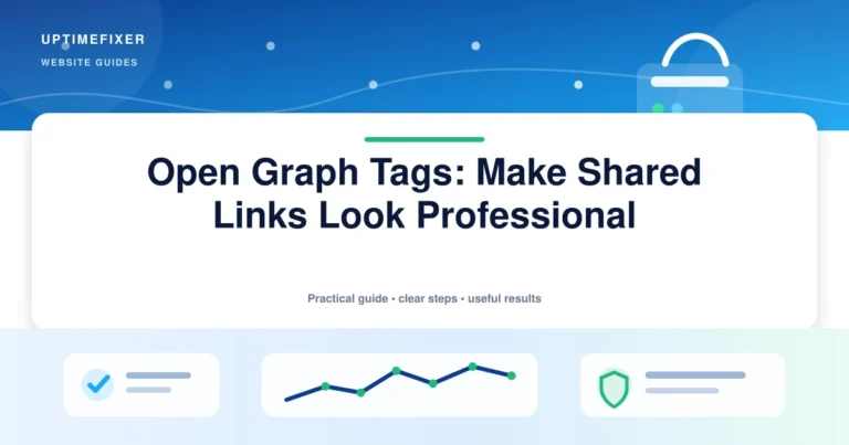 Open Graph Tags: Make Shared Links Look Professional illustrated UptimeFixer guide