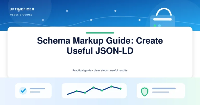 Schema Markup Guide: Create Useful JSON-LD illustrated UptimeFixer guide