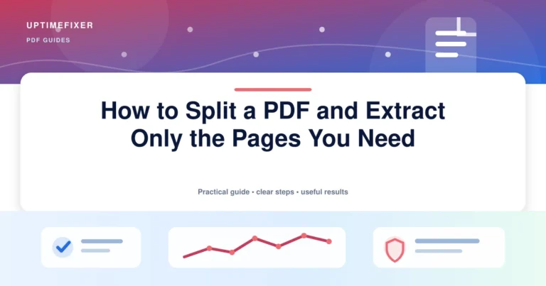 How to Split a PDF and Extract Only the Pages You Need illustrated UptimeFixer guide