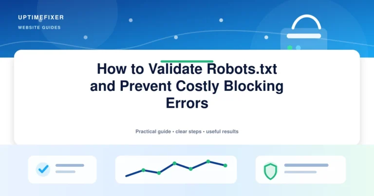 How to Validate Robots.txt and Prevent Costly Blocking Errors illustrated UptimeFixer guide