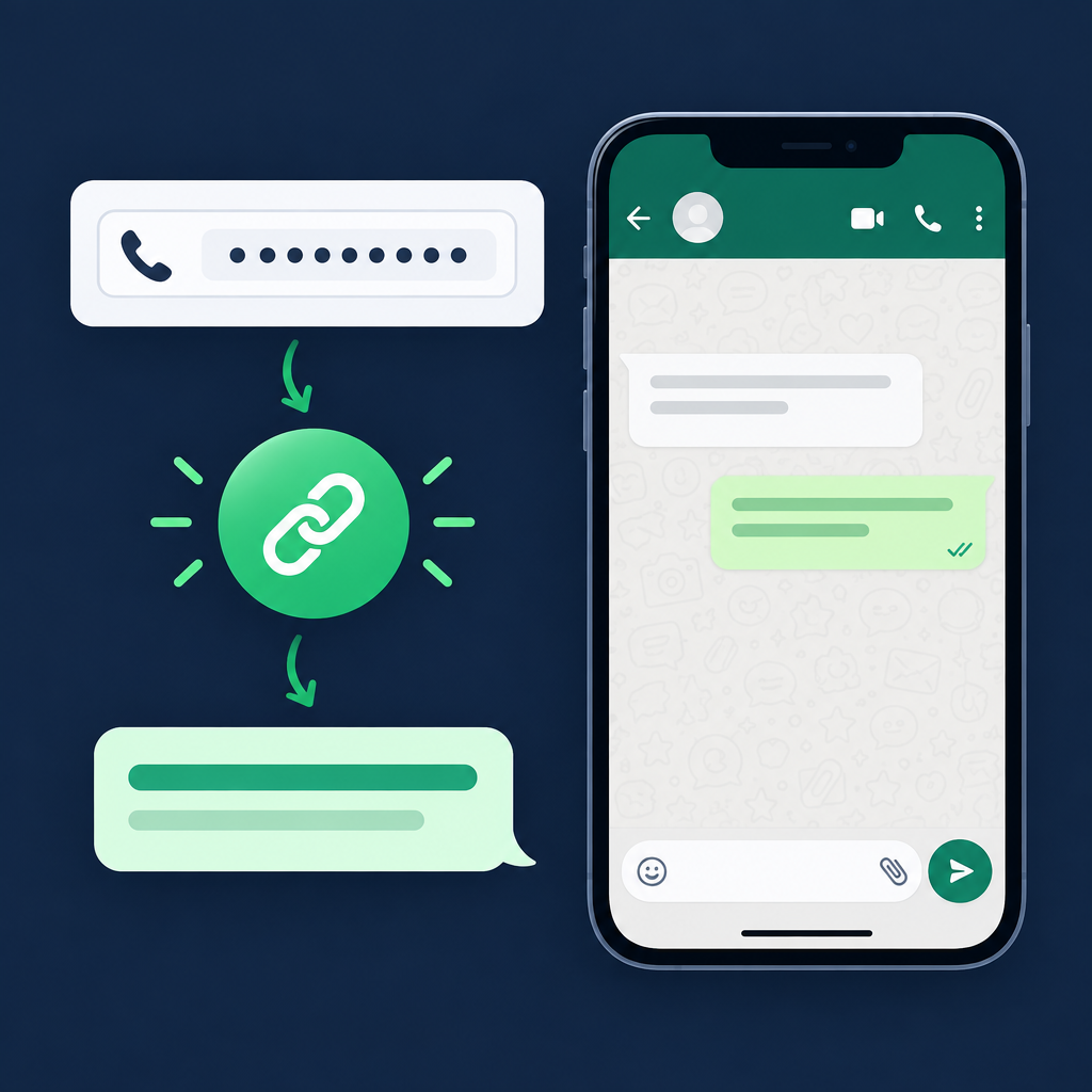 Click-to-chat link guide illustration