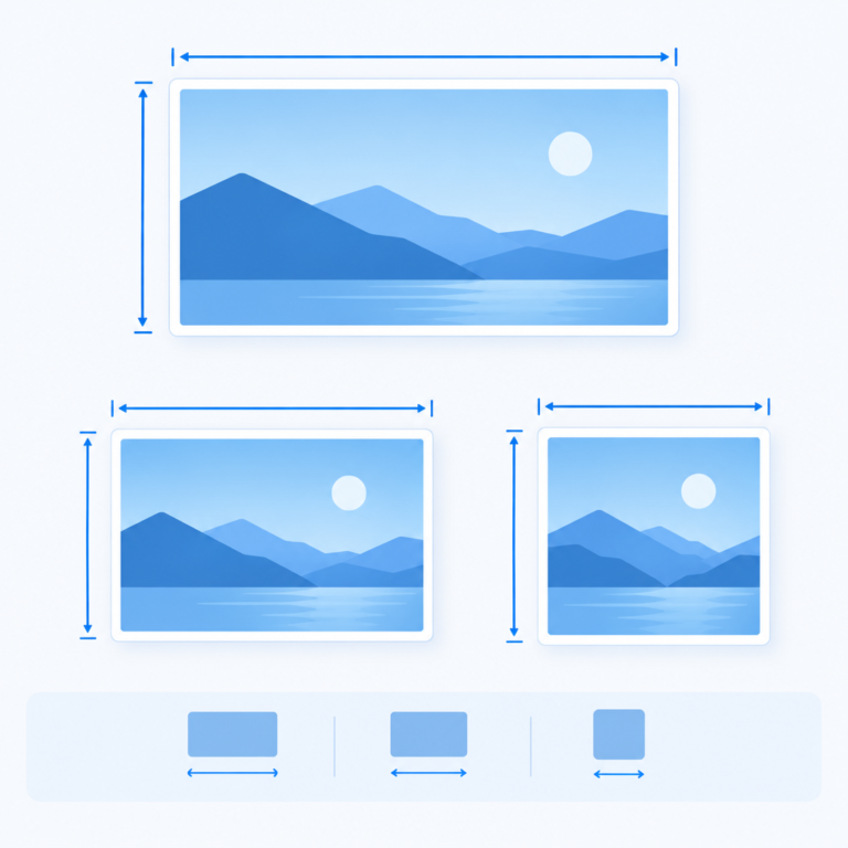 Image aspect ratio calculator guide illustration